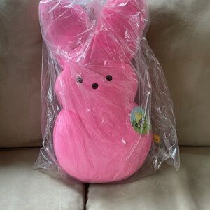 Pink Plush Bunny Pillow peeps
